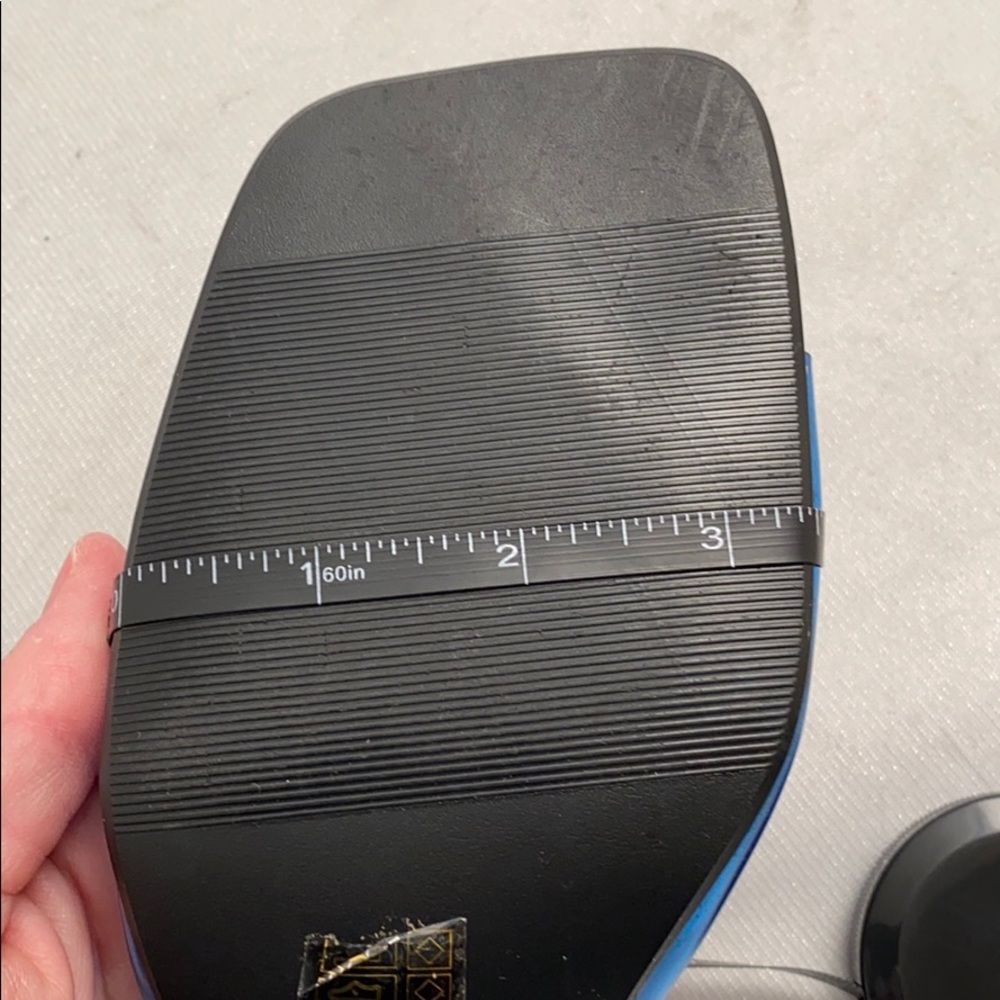 Spring Bright Blue Lucite Block Heels Size 40 - image 8